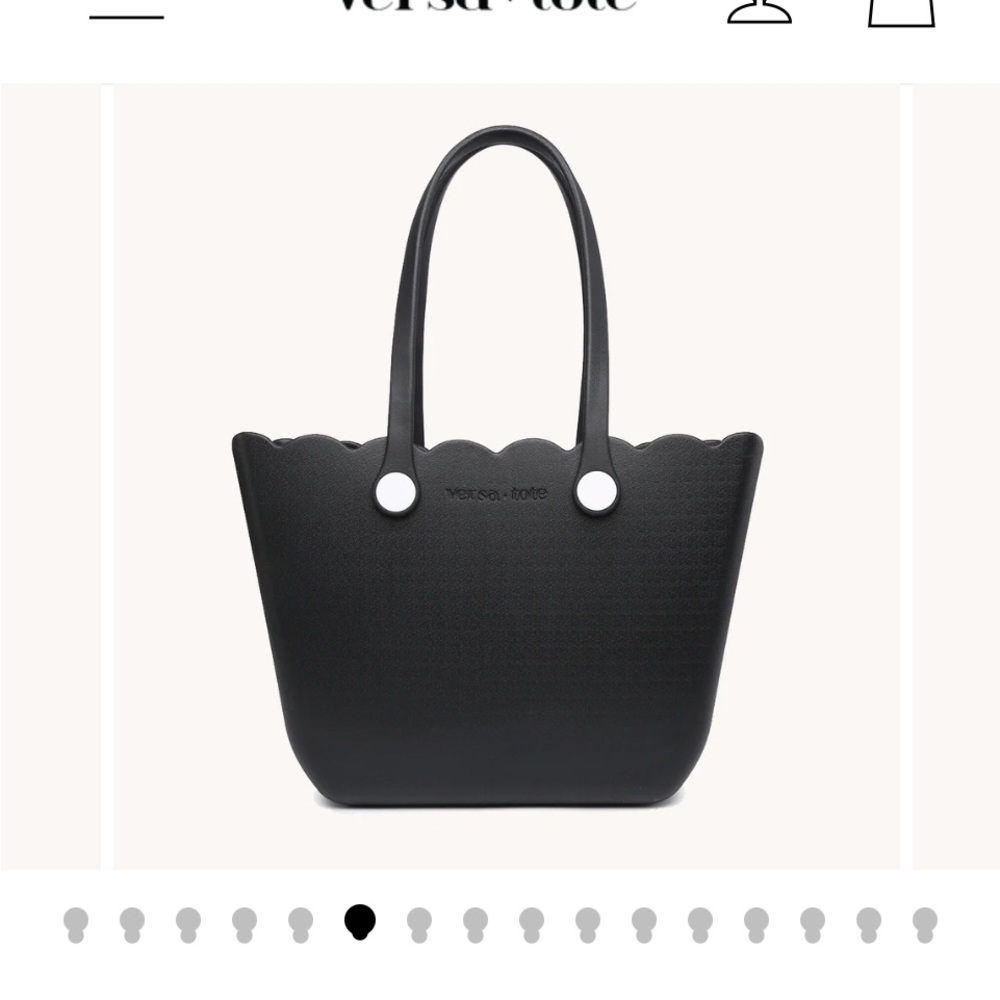 VERSA-TOTE Black Scalloped Women's Bag